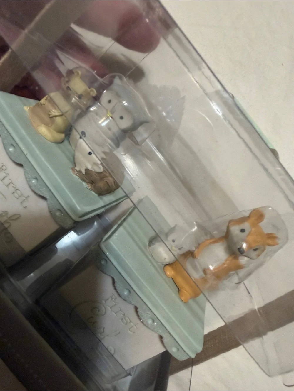 Ceramic Small Pet Treat Jar Set with Mint Green Lids